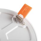 Kanlux süllyesztett lámpatest, 10W, 890lm, Ø126mm, 120°, 3000K, IP65/20, kerek, fehér, alumínium házas, meleg fehér, AREL LED