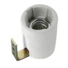 Kanlux kerámia lámpafoglalat, 250V AC, 2A, E14 foglalat - oldalsó rögzítőfüllel (szerelőfüllel) ellátott beépíthető kivitel