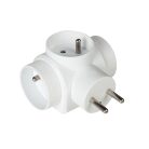 Kanlux ZARK KRW-3, fehér, műanyag, 78 mm – elosztó, aljzat, dugó