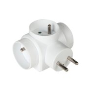   Kanlux ZARK KRW-3, fehér, műanyag, 78 mm – elosztó, aljzat, dugó