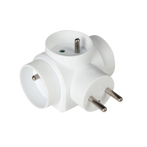 Kanlux ZARK KRW-3, fehér, műanyag, 78 mm – elosztó, aljzat, dugó