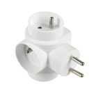 Kanlux ZARK KRW-3, fehér, műanyag, 78 mm – elosztó, aljzat, dugó