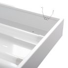 Kanlux 4xG13, fehér, acél házas, 595x625 mm, süllyesztett tükrös lámpatest, REGIS 4LED