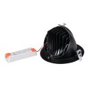 Kanlux 23W, 2510 lm, 4000K, RA90, Ø190 mm, 175°-ban állítható, fekete, természetes fehér lámpatest, HIMA LED - kiváló színvisszaadás, 5 év garanciával