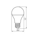 Kanlux 4,9W, 500 lm, 4000K, E27, A60, természetes fehér LED fényforrás, RAPIDv2