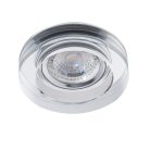 Kanlux Gx5,3, 12V, IP20, Ø90 mm, ezüst, üveg házas, kerek, mennyezeti spot lámpatest, MORTA B
