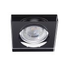 Kanlux Gx5,3, 12V, IP20, 90x90 mm, fekete, üveg házas, szögletes mennyezeti spot lámpatest, MORTA B