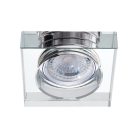 Kanlux Gx5,3, 12V, IP20, 90x90 mm, ezüst, üveg házas, szögletes mennyezeti spot lámpatest, MORTA B