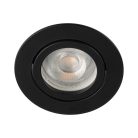 Kanlux 12V/220V, GU10, 30°-ban állítható, Ø82 mm, fekete színű, kerek, alumínium házas mennyezeti spot lámpatest, DALLA