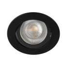 Kanlux 12V/220V, GU10, 30°-ban állítható, Ø82 mm, fekete színű, kerek, alumínium házas mennyezeti spot lámpatest, DALLA