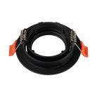 Kanlux 12V/220V, GU10, 30°-ban állítható, Ø82 mm, fekete színű, kerek, alumínium házas mennyezeti spot lámpatest, DALLA