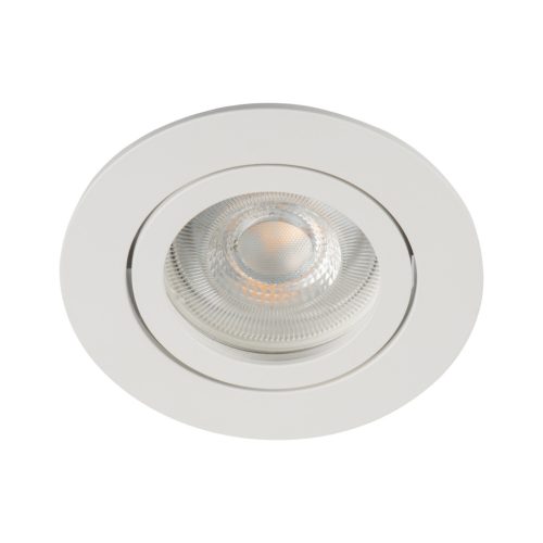 Kanlux 30°-os szögben állítható, Ø82 mm, GU10, IP20, fehér színű, alumínium házas, kerek spot lámpa keret, DALLA