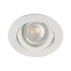 Kanlux 30°-os szögben állítható, Ø82 mm, GU10, IP20, fehér színű, alumínium házas, kerek spot lámpa keret, DALLA