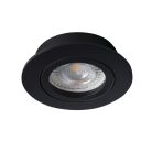 Kanlux Gx5,3, 12V, IP20, Ø82 mm, fekete, alumínium házas, kerek, 30°-ban állítható mennyezeti spot lámpatest, DALLA