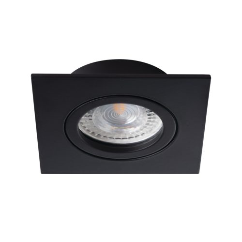 Kanlux Gx5,3, 12V, IP20, 82x82 mm, fekete, alumínium házas, szögletes, 30°-ban állítható mennyezeti spot lámpatest, DALLA