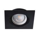 Kanlux Gx5,3, 12V, IP20, 82x82 mm, fekete, alumínium házas, szögletes, 30°-ban állítható mennyezeti spot lámpatest, DALLA