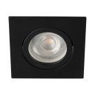 Kanlux 12V/220V, GU10, 30°-ban állítható, 82x82 mm, fekete színű, alumínium házas mennyezeti spot lámpatest, DALLA