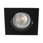 Kanlux 12V/220V, GU10, 30°-ban állítható, 82x82 mm, fekete színű, alumínium házas mennyezeti spot lámpatest, DALLA
