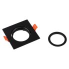 Kanlux 12V/220V, GU10, 30°-ban állítható, 82x82 mm, fekete színű, alumínium házas mennyezeti spot lámpatest, DALLA