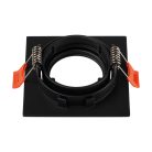 Kanlux 12V/220V, GU10, 30°-ban állítható, 82x82 mm, fekete színű, alumínium házas mennyezeti spot lámpatest, DALLA
