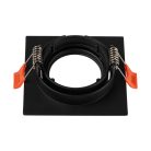 Kanlux 12V/220V, GU10, 30°-ban állítható, 82x82 mm, fekete színű, alumínium házas mennyezeti spot lámpatest, DALLA