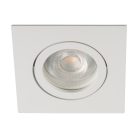 Kanlux 12V/220V, GU10, 30°-ban állítható, 82x82 mm, fehér színű, alumínium házas mennyezeti spot lámpatest, DALLA