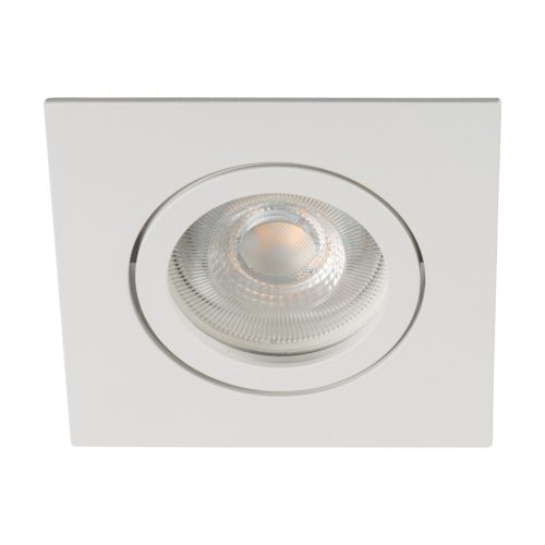 Kanlux 12V/220V, GU10, 30°-ban állítható, 82x82 mm, fehér színű, alumínium házas mennyezeti spot lámpatest, DALLA