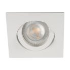 Kanlux 12V/220V, GU10, 30°-ban állítható, 82x82 mm, fehér színű, alumínium házas mennyezeti spot lámpatest, DALLA