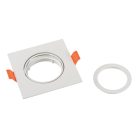 Kanlux 12V/220V, GU10, 30°-ban állítható, 82x82 mm, fehér színű, alumínium házas mennyezeti spot lámpatest, DALLA
