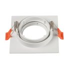 Kanlux 12V/220V, GU10, 30°-ban állítható, 82x82 mm, fehér színű, alumínium házas mennyezeti spot lámpatest, DALLA