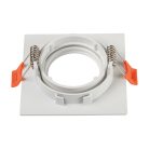 Kanlux 12V/220V, GU10, 30°-ban állítható, 82x82 mm, fehér színű, alumínium házas mennyezeti spot lámpatest, DALLA