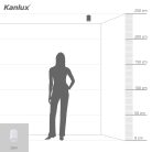 Kanlux 25 fokban állítható mennyezeti spot lámpatest GU10 foglalattal, Ø95 mm, henger alakú, matt fehér, alumínium, BORD