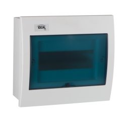   IDEAL TS KDB 230/400V, 63A, 8P, IP30, 220x102x240 mm, falon kívüli fehér-kék lakáselosztó - beltéri biztosítékdoboz