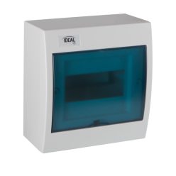   Kanlux, 63A, 230/400 AC, 6P, IP30, műanyag, fehér/kék, ITS KDB-S06T fk. elosztódoboz - 650°C, oldalfali