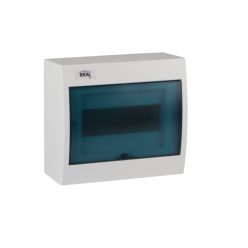   Kanlux, 63A, 230/400 AC, 8P, IP30, műanyag, fehér/kék, ITS KDB-S08T fk. elosztódoboz - 650°C hőállóság, oldalfali