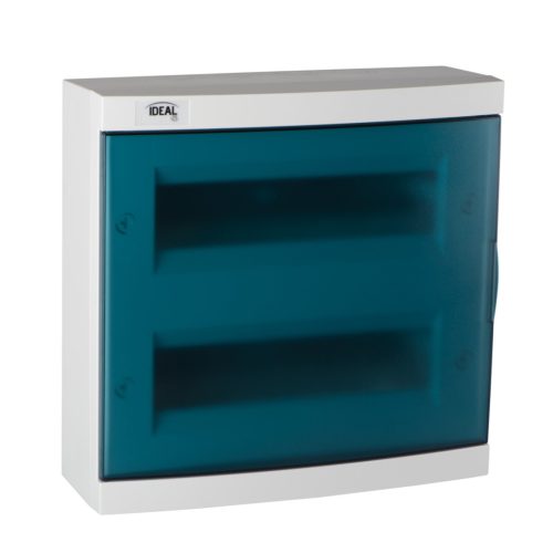 Kanlux, 63A, 230/400 AC, 2x12P, IP30, műanyag, fehér/kék, ITS KDB-S24T fk. elosztódoboz - 650°C hőállóság, oldalfali