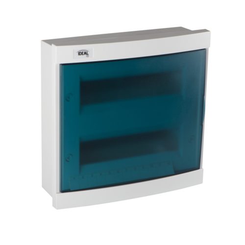 Kanlux, 63A, 230/400 AC, 2x12P, IP30, műanyag, fehér/kék, ITS KDB-F24T sülly. elosztódoboz - 650°C hőállóság, fali süllyesztett