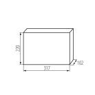 Kanlux, 63A, 230/400 AC, 12P, IP30, műanyag, fehér, ITS KDB‑F12P – fali süllyesztett elosztódoboz, 650°C hőállóságú, kizárólag nem éghető felületekre