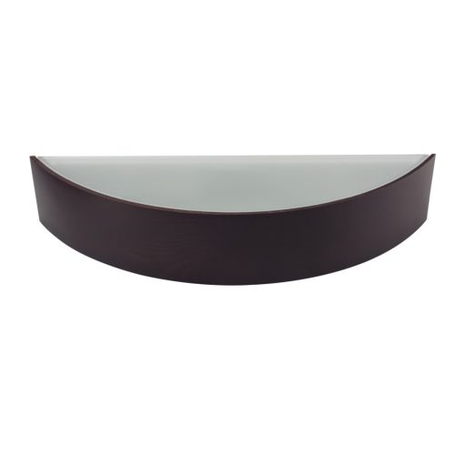 Kanlux E27, 116x407 mm, wenge színű, fa házú, félkör alakú mennyezeti függő lámpa, JASMIN W