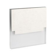   Kanlux 1,3W, 13 lm, 3000K, 75x75 mm, acél színű, szálcsiszolt rozsdamentes acél házas, meleg fehér LED lépcsővilágító, SABIK LED - 50 000 h élettartam