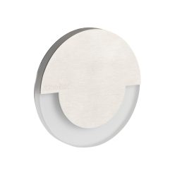   Kanlux 1,3W, 13 lm, 3000K, Ø70 mm, acél színű, szálcsiszolt rozsdamentes acél házas, meleg fehér LED lépcsővilágító, SOLA LED - 50 000 h élettartam