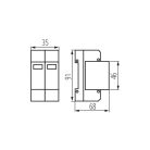 Ideal TS 230/400V AC TH35 2P T1+T2 60kA moduláris túlfeszültség korlátozó - 2 pólusú T1+T2 típusú, DIN sínre szerelhető, 5 év garancia