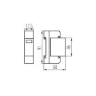 Ideal TS 230/400V AC TH35 1P T1+T2 60kA moduláris túlfeszültség korlátozó - 1 pólusú T1+T2 típusú, DIN sínre szerelhető, 5 év garancia
