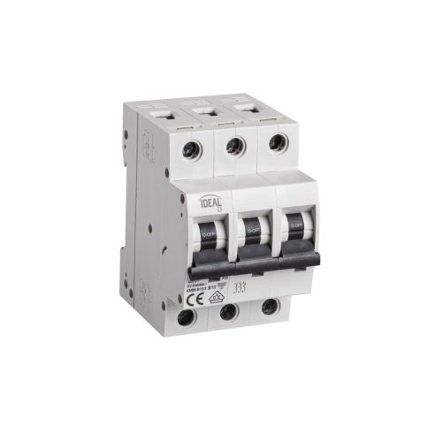 Ideal TS 230/400V AC TH35 3P 40A moduláris kismegszakító – 3 pólusú B karakterisztikájú, 10 kA megszakítóképességű, DIN sínre szerelhető, 5 év garancia