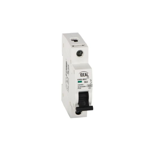 Ideal TS 230/400V AC TH35 1P 63A B moduláris kismegszakító - 1 pólusú B karakterisztikájú 6 kA megszakítóképességű DIN sínre szerelhető 5 év garancia