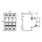Ideal TS 230/400V AC TH35 3P 50A B moduláris kismegszakító - 3 pólusú B karakterisztikájú 6 kA megszakítóképességű DIN sínre szerelhető 5 év garancia