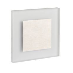   Kanlux 0,8W, 13 lm, 12V, 3000K, 75x75 mm meleg fehér süllyeszthető szögletes rozsdamentes acél lépcsővilágító - 50 000 h élettartam