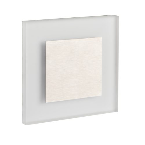 Kanlux 0,8W, 13 lm, 12V, 3000K, 75x75 mm meleg fehér süllyeszthető szögletes rozsdamentes acél lépcsővilágító - 50 000 h élettartam