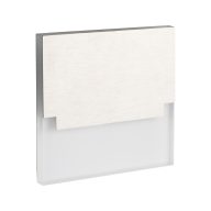   Kanlux 0,8W, 13 lm, 12V, 75x75 mm, szögletes rozsdamentes acél lépcsővilágító - 50 000 h élettartam