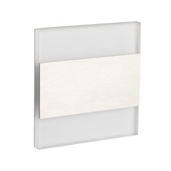   Kanlux 0,8W, 13 lm, 12V, 3000K, 75x75 mm meleg fehér süllyeszthető szögletes rozsdamentes acél lépcsővilágító - 50 000 h élettartam
